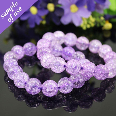 RUBYCA Assorted Mixed Round Druk Crackle Czech Crystal Glass Beads for Jewelry Making (4mm, 100pcs)...
