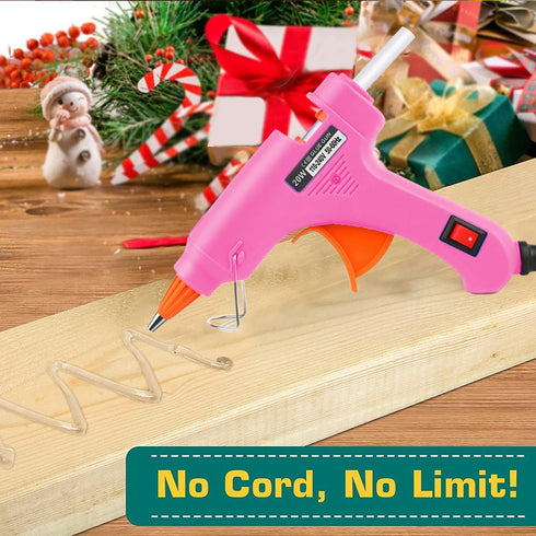 Mini Hot Glue Gun 30pcs Glue Stick Hot Glue Gun Set for Quick Fix Artist DIY Art Home 20w Pink...