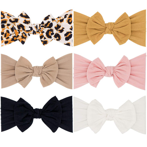 Baby Girl Nylon Headbands with Bows Newborn Infant Toddler Headwrap Hair Accessories...