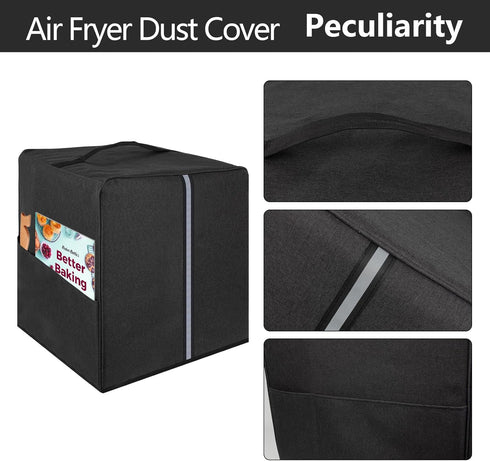 Air Fryer Dust Cover, Air Fryer Rotisserie Oven Dust Cover Compatible with Nuwave Brio 15.5Qt Air Fryer Rotisserie Oven,Dark Grey...