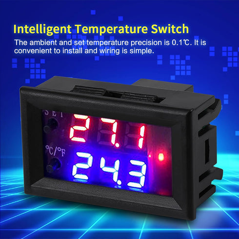 Temperature Controller, PID Temperature Controller Kit Digital Display Microcomputer Thermostat Temperature Controller Switch Temperature Sensor f...