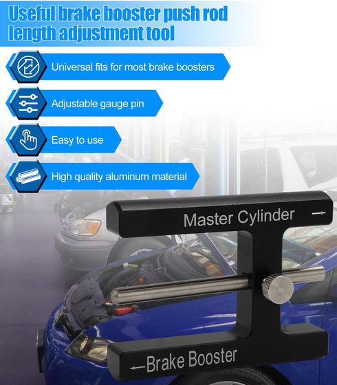 Brake Booster Adjustment Tool Brake Measuring Tool Push Rod Adjustment Tool Master Cylinder Push Rod Length Pin Depth Gauge Used For Adjusting Bra...