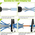 Feekoon Wire Twisting Tool, 3 Way Wire Stripping Tool and 6mm Hex Shank Cable Twister Tool, Wire Stripper and Twister for Power Drill Drivers or M...