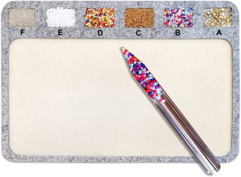 hobbyworker The Bead Mat with Bead Scoop and Soft Perfect Stable and Individual Grids for Craft Jewelry Making...