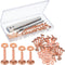 Hotop Copper Rivet and Burr Washers for Leather Work #9 and #12 Brass Rivets Setter Install Setting Tool with Hole Punch Cutter Kit for Belts Wall...
