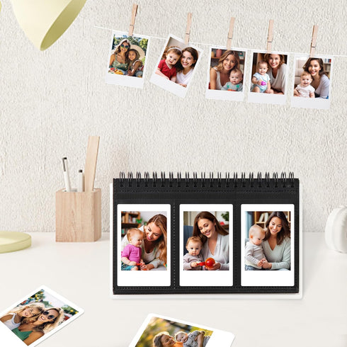 Ruibytree Desk Calendar Style Photo Album with 96 Pockets for Fujifilm Instax Mini (12/11/9/8/7S/40), Polaroid PIC-300P/Z2300 - Holds 2x3 Inch Pho...
