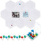 10 Packs Pin Board Hexagon Felt Board Tiles Bulletin Board Memo Board with 20 Pieces Push Pins, Decoration for Home Office Classroom Wall (White,5...