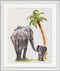 Thea GOUVERNEUR SINCE 1959 Dutch Stitch Brothers - Counted Cross Stitch Kit - DSB005A - Safari Elephant - White Aida - 15 x 9,8 Inch - Embroidery ...