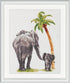 Thea GOUVERNEUR SINCE 1959 Dutch Stitch Brothers - Counted Cross Stitch Kit - DSB005A - Safari Elephant - White Aida - 15 x 9,8 Inch - Embroidery ...
