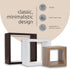 Kiera Grace Cubbi Floating Modern Wall Mounted Shelves for Bedroom, Bathroom, Kitchen, 5"/7"/9", Black, 3Pack...
