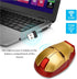 Wireless Mouse Ergonomic 2.4 G Portable Mobile Computer Click Silent Mouse Optical Mice with USB Receiver for Notebook PC Laptop Computer (Gold)...