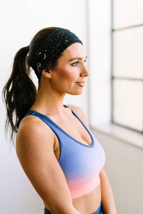 Maven Thread Workout Headbands for Women, 4 inch Thick Wide Non Slip Sweatbands, 2 Pack...