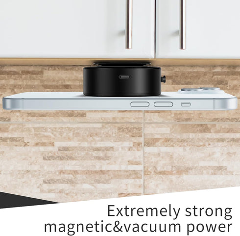 Electric Vacuum Magnetic Suction Car Phone Mount, Strong Suction for Car Kitchen Mirro Gym Bath Shower & All Smooth Surface, Portable&Easy to use,...