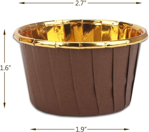 EUSOAR Cupcake Ramekins, 100pcs 3.5 oz Aluminum Foil Muffin Liners, Cupcake Liners, Aluminum Foil Cupcake Baking Cups, Little Foil Cups, Cupcake R...