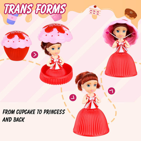 Beautiful Cake Doll Toy Surprise Cupcake Princess Doll Toys for Children Kid Transformed Scented Girls Funny Game Gift (6PCS)…...