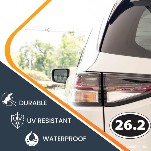 Magnet Me Up: 26.2 Marathon Inverted Black Oval Magnet Decal - 4x6 Inches, Heavy-Duty Automotive Magnet for Car, Truck, SUV & Other Surfaces - Run...