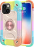 Compatible with iPhone 13 Case with Ring Stand, Heavy Duty Rugged Case for Women Men Military Grade Shockproof Phone Case with Magnetic Car Mount ...