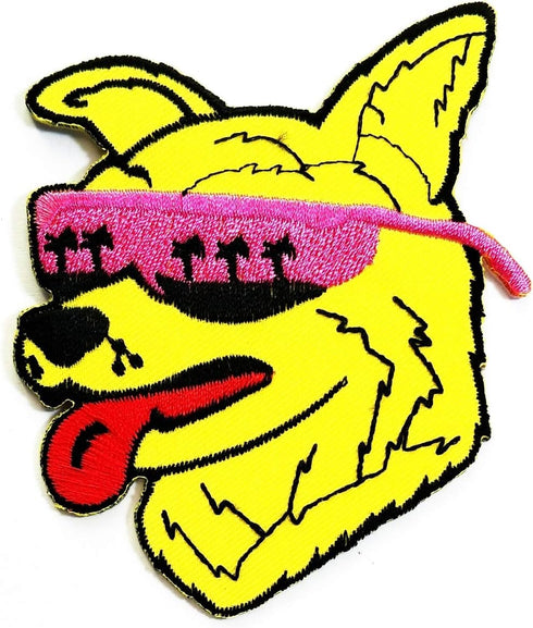 Nipitshop Patches Animal Cool Husky Dog with Sunglasses Movie Comics Cartoon Logo Kid Baby Jacket T Shirt Patch Sew Iron on Embroidered Symbol Bad...