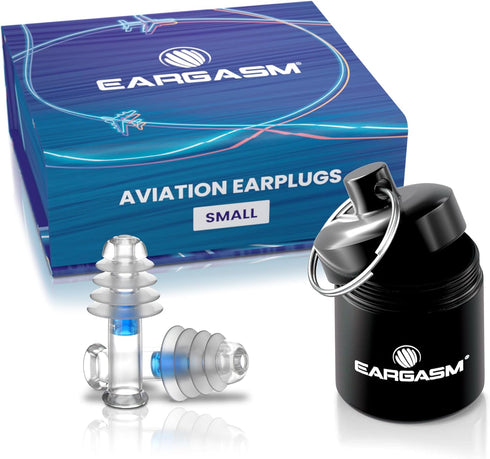 Eargasm Aviation Earplugs Small - Airplane Ear-Plugs for Ear Pressure Relief on Flights - Perfect High Altitude Air Travel Essential Earplugs for ...