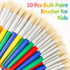 50Pcs Paint Brushes, Anezus Round Paint Brushes for Kids Classroom Toddlers Paint Brush Set for Touch Up Preschool Daycare Washable Acrylic Paint ...