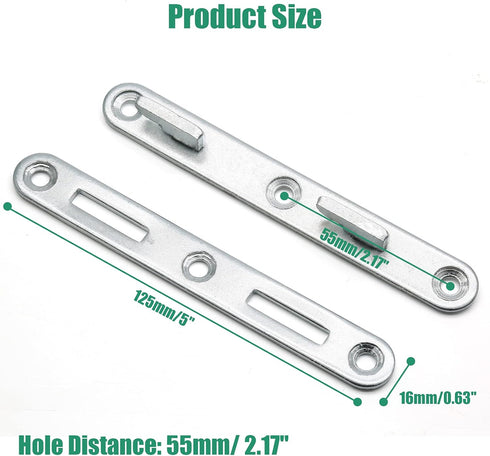 4 PCS Wood Bed Rail Connecting Fittings?5 Inch Thicken Bed Rail Fasteners Zinc Round Bed Hook...