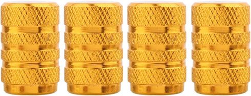 TOMALL Round Style Wheel Tyre Valve Stem Caps Gold for Motorcycles Rims Dustproof Caps...