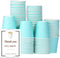 100 Pack 3 oz Paper Cups, Bathroom Paper Cups, Mouthwash Cups for Snack, Espresso, Perfect for Home Condos Rvs Campers (Blue)...