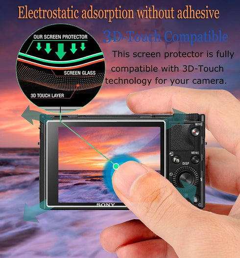Screen Protector Compatible for Fujifilm GFX50S II Gfx100 Gfx100s Gfx 50s 100s 100 50r Camera,Anti-scratch Tempered Glass Clera Hard Protective Fi...
