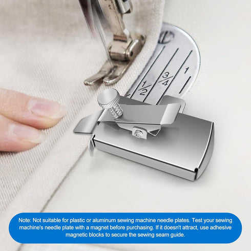 Jongdari Magnetic Seam Guide for Sewing Machine, Upgraded Sewing Guide Magnet Seam Allowance Guide with Clip, Sewing Essentials Quilting Supplies ...