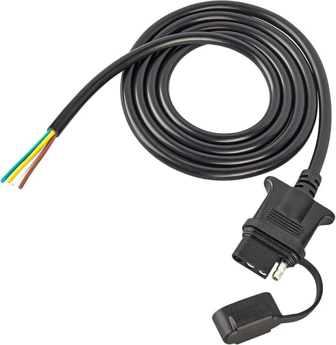 Oyviny Vehicle-Side 4-Pin Flat Trailer Wiring Harness 5 Feet Heavy Duty 4 Pin Female Trailer Connector 18AWG Pure Copper Wire W/PVC Jacketed Cable...