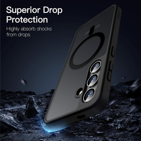 JETech Magnetic Case for Samsung Galaxy S24 5G, Compatible with MagSafe, Translucent Matte Back Shockproof Phone Cover (Black)......