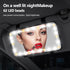 Car Visor LED Vanity Mirror, Rechargeable LED Makeup Mirror with 3 Light Modes & 62 LEDs,Car Mirror with Dimmable Touch Screen, Rear View Sun-Shad...
