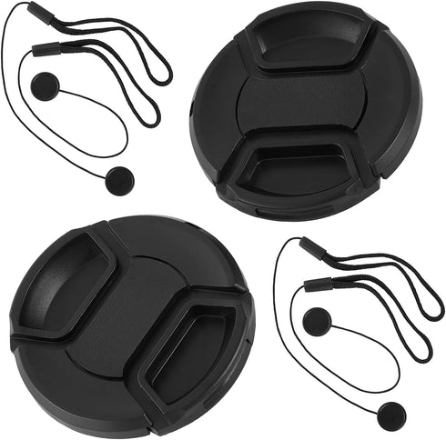 2 Pack 37mm Center Pinch Front Lens Cap Compatible with Olympus Canon Nikon and Other Brand of Lenses with 37mm Filter Thread, Replaces Olympus LC...