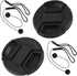 2 Pack 58mm Snap-On Center-Pinch Lens Cap, Compatible with Canon EOS Rebel T7 T6 T5 T100 4000D T8i T7i T6s T6i T5i T4i T3i T2i T1i SL3 SL2 SL1 XSi...