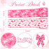 Hying 2 Rolls Breast Cancer Awareness Ribbons for Wreath Bows Wrapping Gifts, White Pink Ribbon for Gift Wrapping Breast Cancer Awareness Party De...