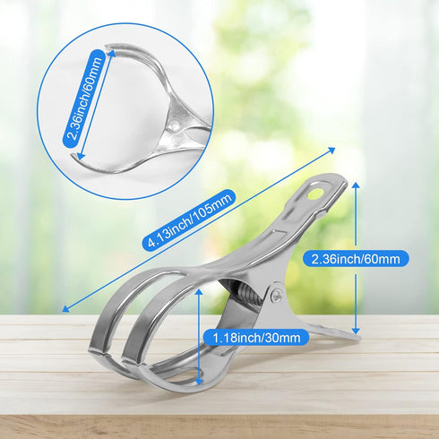 Coideal Beach Towel Chair Clips - 10 Pack Pool Cover Clips Stainless Steel Quilt Clamps Metal Large Heavy Duty Clothes Pins Windproof for Sunbed L...