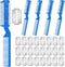 5 Pieces Razor Comb for Dogs Hair Grooming Trimmer Comb for Pet Razor Comb with 25 Extra Blades Manual Dog Hair Trimmer Comb Double Edge Razor for...