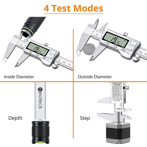 Neoteck 6 inch Digital Caliper, Full-Metal Electronic Calipers Measuring Tool Fractions/Inch/mm Conversion...