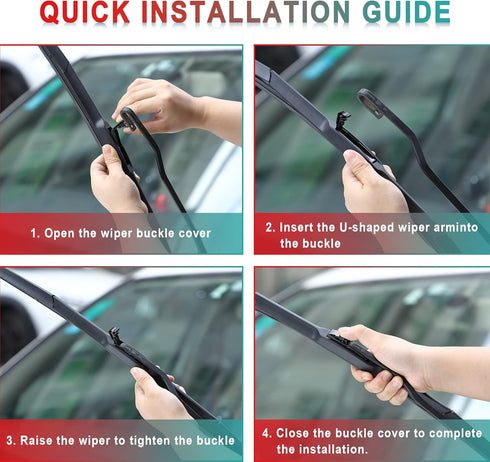 Windshield Wipers - 22" & 21" Wiper Blades OEM Quality Premium All-Seasons Stable & Quiet for Front Automotive Windshield (Set of 2)...