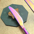 HOMQUEN Rainbow Dinner Knives 4 Pieces, Sturdy 9" Stainless Steel Modern Design Knife, Colorful Titanium Plating Knifes Set With Round Edge Dishwa...