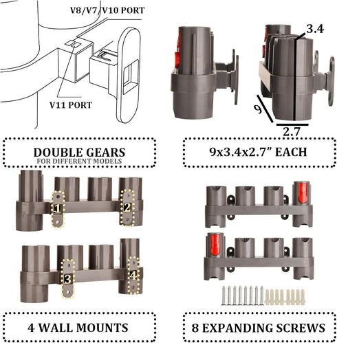 Attachments Mount Holders Compatible with Dyson Gen 5 Gen5 V15 V12 V11 V10 V8 V7 Vacuum Cleaner Accessories Storage Tool Replacement Parts...