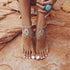 Boho Layered Turquoise Anklet Sexy Multi-layered Tassel Ankle Bracelet Summer Beach Barefoot Sandals Foot Chain Jewelry for Women and Girls...