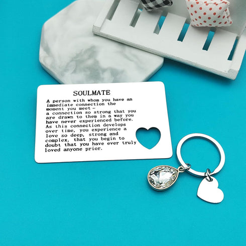 Xiahuyu Valentines Day Gifts for Men Engraved Wallet Insert Card for Boyfriend Fiance Husband Wedding Anniversary Present for Him Fathers Day Chri...