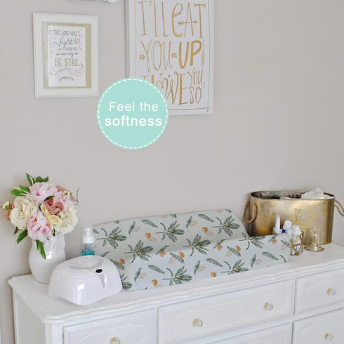 Stretchy Changing Pad Covers BROLEX Carddle Sheet Set for Baby Boys Girls,2 Pack Jersey Knit,Giraffe Leaf...