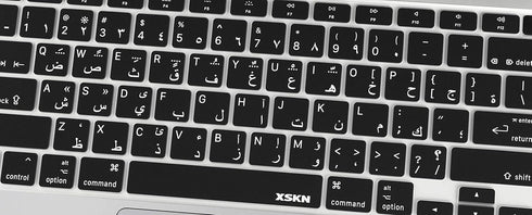 XSKN Arabic/English Language Black US Version Silicone Keyboard Cover Skin Compatible with 2020 New MacBook Air 13.3 inch A2179 A2337 with Touch I...