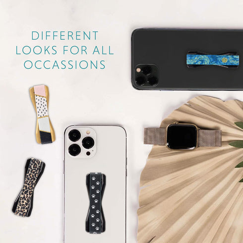 LOVEHANDLE Universal Phone Grip for Most Smartphones, Mini Tablets and Cases, Paws Design Elastic Strap with Black Base, lh-01-paws......