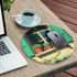 Gctriki Anime Black Cat Mouse Pad, Cute Computer Mouse Pads for Desk, Funny Round Mousepad for Laptop Gaming Stitched Edge Non-Slip Rubber Base Cu...