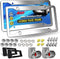 Aootf Stainless Steel License Plate Frames- Heavy Duty Polish Mirror Silver Car Tag Cover with Chrome Screw Caps, 4 Hole 2 Pack Front & Rear Holde...