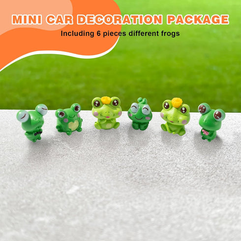 Frogs Car Dash Decoration Rear View Mirror Ornament, 6PCS Funny Dashboard Decoration Cute Car Accessories...