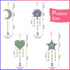 4 Pack Diamond Painting Suncatcher, Diamond Painting Wind Chimes Coldairsoap Double Sided Crystal Gem Paint by Number Diamond Painting for Home Ga...